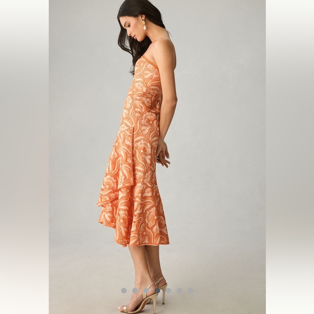 NWT By Anthropologie Strapless A-Line
Ruffle-Hem Dress, 8P - Picture 3 of 13